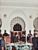 Fotografia de Ramalho Eanes com sua mulher Manuela Ramalho Eanes e Julius Nyerere