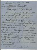 Carta de H. Gabriel da Silva para Manuel Teixeira Gomes