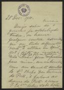 Carta do Padre Henrique Daine Saxe e Bragança a Teófilo Braga