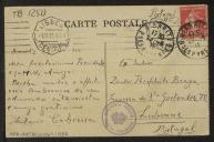 Bilhete-postal de António Cabreira a Teófilo Braga
