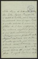 Carta de Luigi Sorrento a Teófilo Braga