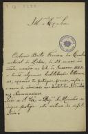 Carta de Octávio Brito Ferreira da Cunha a Teófilo Braga
