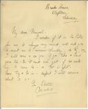 Carta da Marquesa de Beaumont para Manuel Teixeira Gomes