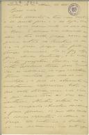 Carta de Teófilo Braga para Maria do Carmo Xavier de Barros Leite