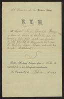 Carta de Andrés Martínez Salazar, Director da Biblioteca Galega a Teófilo Braga