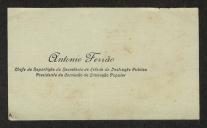Cartão de visita de António Ferrão