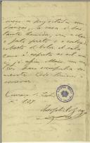Carta de Teófilo Braga para Maria do Carmo Xavier de Barros Leite