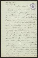Carta de Maria do Carmo Braga para Teófilo Braga