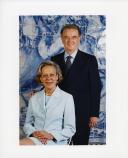 Retrato do Presidente da República, Jorge Sampaio, e de Maria José Ritta.