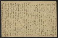 Bilhete-postal de Joaquim de Araújo a Teófilo Braga