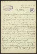 Carta de Antonio Padula, da Societá Scientitico-Artistico-Letteraria Luigi Camoens, a Teófilo Braga