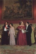 Fotografia de Ramalho Eanes com Manuela Ramalho Eanes e os reis da Dinamarca