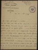 Carta de Orlando Marçal para Teófilo Braga