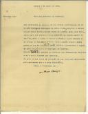 Cópia de ofício de Vasco Borges para Aníbal Lúcio de Azevedo