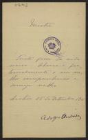 Carta de Adolfo Andrade a Teófilo Braga