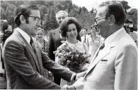 Fotografia de Ramalho Eanes com sua mulher e Josip Broz Tito