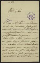 Carta de Costa de Alcântara a Teófilo Braga