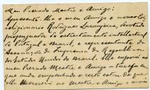 Cartão de visita de Agostinho Fortes