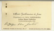 Carta de Maria Guilhermina de Jesus para Manuel Teixeira Gomes