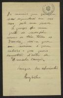 Carta de Ruy Coelho para Teófilo Braga
