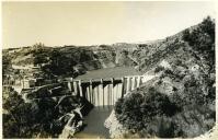 Fotografia das obras de construção da Barragem de Miranda