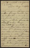 Carta de Francisco de M. Galvão a Teófilo Braga