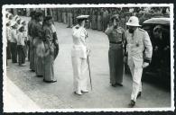 Fotografia de Artur Tamagnini de Sousa Barbosa na Sé Catedral de Macau por ocasião das comemorações de Macau nos Centenários da Fundação e Restauração de Portugal