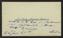 Cartão de visita de A. Sousa Nogueira Júnior a Teófilo Braga