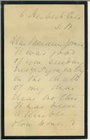 Carta de Winifred Gordon para Manuel Teixeira Gomes