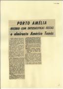 Porto Amélia recebeu com entusiásticas festas o almirante Américo Tomás