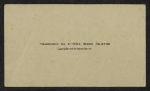 Cartão de visita de Francisco da Cunha Rego Chaves a Teófilo Braga