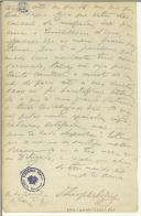 Carta de Teófilo Braga para Maria do Carmo Xavier de Barros Leite