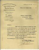 Ofício da Compagnie Internationale des Wagons-Lits et des Grands Express Européens para Manuel Teixeira Gomes