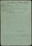 Ofício do Comando da 3ª Divisão Militar ao Diretor-geral da Secretaria da Guerra solicitando o regresso de Sidónio Pais ao Regimento de Artilharia nº 6