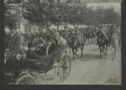 Fotografia de Manuel de Arriaga, em Lisboa, no dia da partida das tropas para as Escolas de Repetição