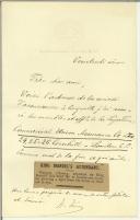 Carta de N. Mishu para Manuel Teixeira Gomes