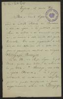 Carta de Giuseppe Gigli a Teófilo Braga