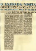 Depois de passar cinco horas na Madeira onde foi aclamado por grande multidão chega hoje a Lisboa o Chefe do Estado desembarcando no Terreiro do Paço às 18 horas