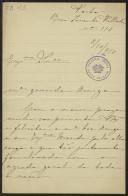 Carta de Sophia Ascher Braga a Maria do Carmos Xavier de Barros Leite