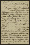 Carta de Francisco de Medeiros Galvão a Teófilo Braga