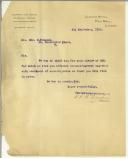 Carta de J. J. A. Dreyfus para Manuel Teixeira Gomes