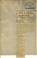 «Até à vista» - disseram a Rainha e o Duque de Eimburgo no Palácio de Buckingham ao despedirem-se do Senhor General Craveiro Lopes e de sua Esposa