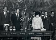Fotografia de Ramalho Eanes com Maria de Lourdes Pintasilgo