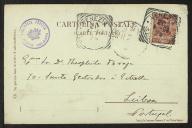 Bilhete-postal de Joaquim de Araújo a Teófilo Braga