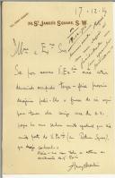 Carta de Henry Baerlein para Manuel Teixeira Gomes