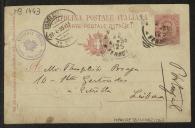 Bilhete-postal de Joaquim de Araújo a Teófilo Braga