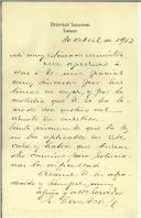 Carta da Legação peruana para Manuel Teixeira Gomes