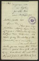 Carta de J. J. Aubertini a Teófilo Braga