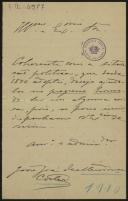 Carta de João José de Mendonça Corder para Teófilo Braga