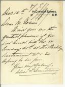 Carta de Alice Armstrong (?) para Manuel Teixeira Gomes